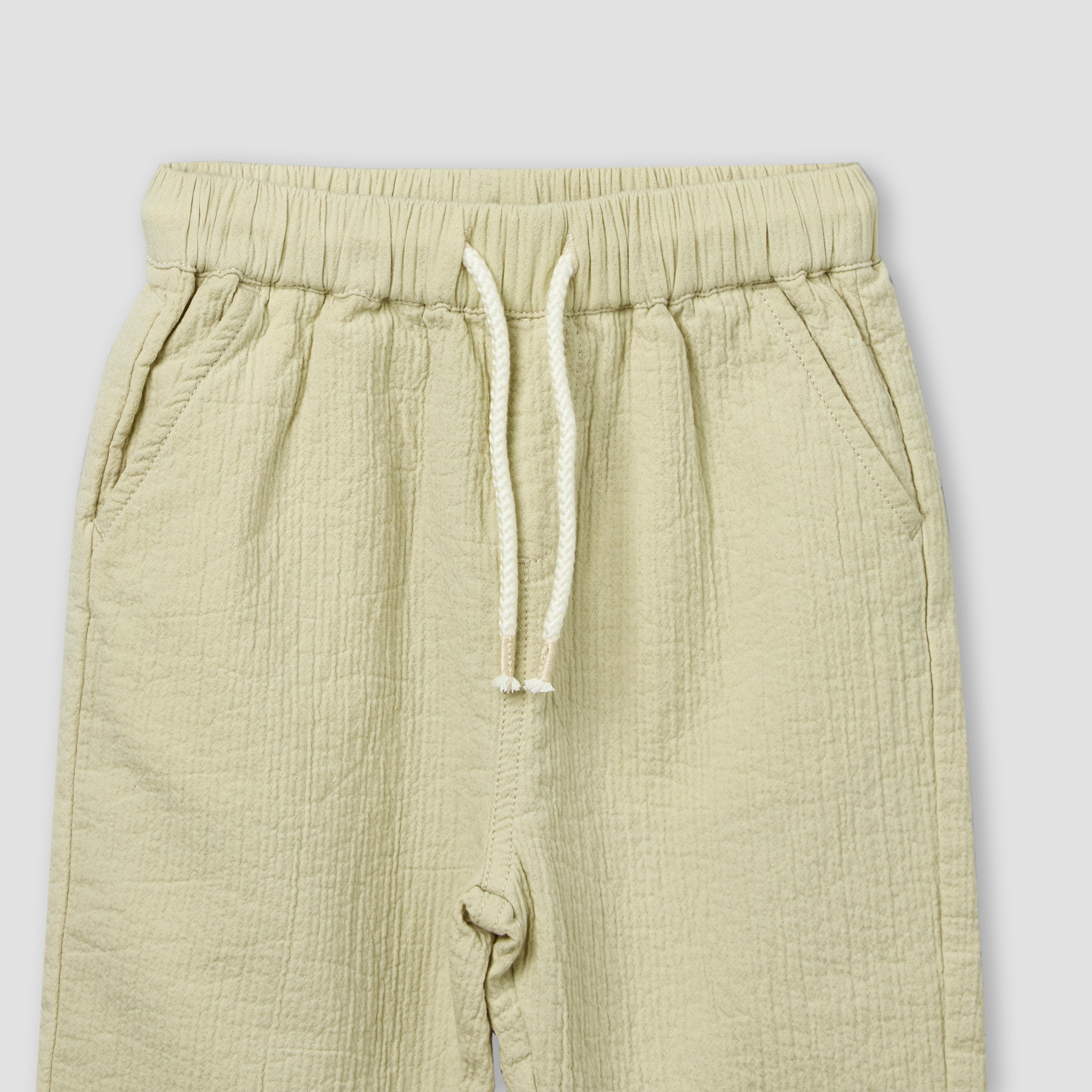 Giggles Crew Neck Long Sleeves Top and Pants Set with Textured Design