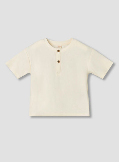 Giggles Henley Neck Short Sleeves T-shirt and Dungaree Set with Chest Pocket-baby-boys-clothing-setsandcoords-image-4