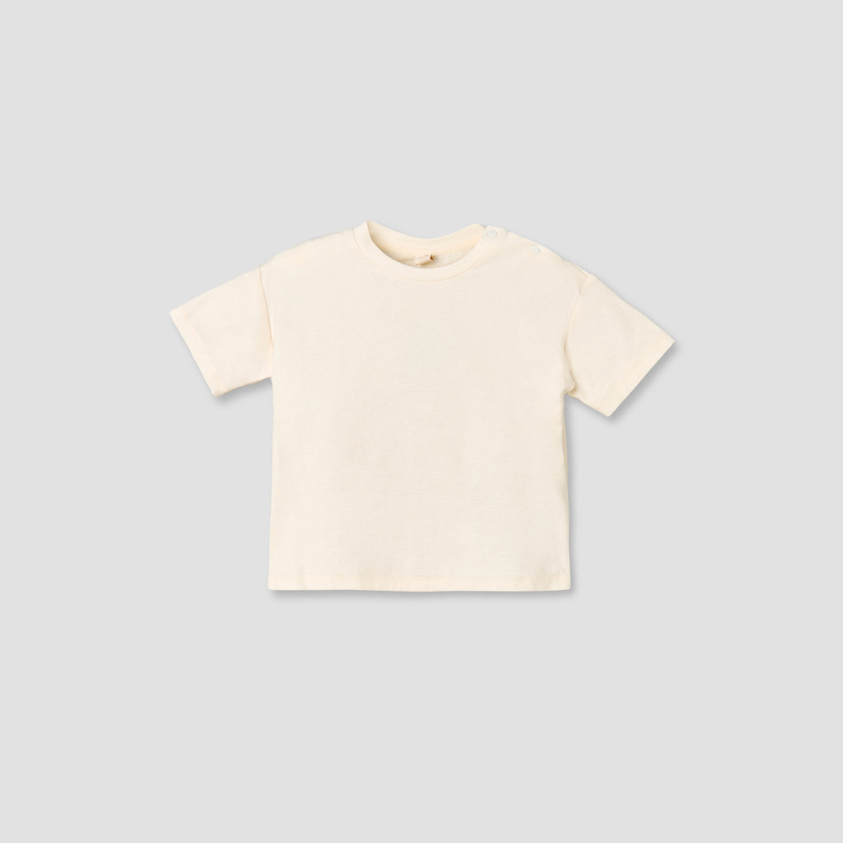 Giggles Crew Neck Short Sleeves T-shirt and Dungaree Set with Snap Button Closure