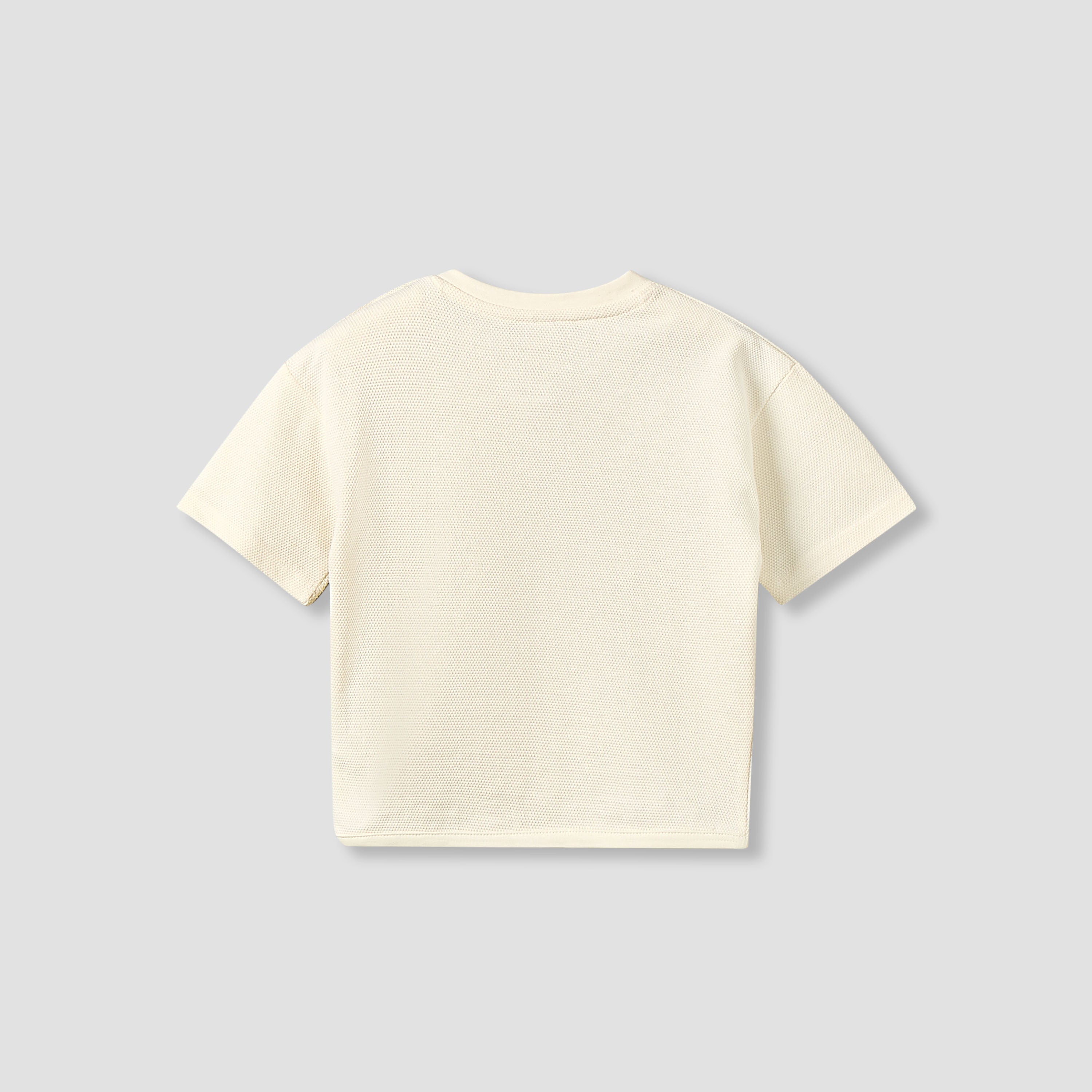 Giggles Crew Neck Short Sleeve T-shirt and Shorts Set with Button Closure