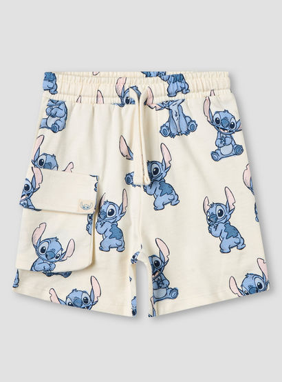 Disney Crew Neck Short Sleeves T-shirt and Shorts Set with Stitch Print-baby-boys-clothing-setsandcoords-image-3