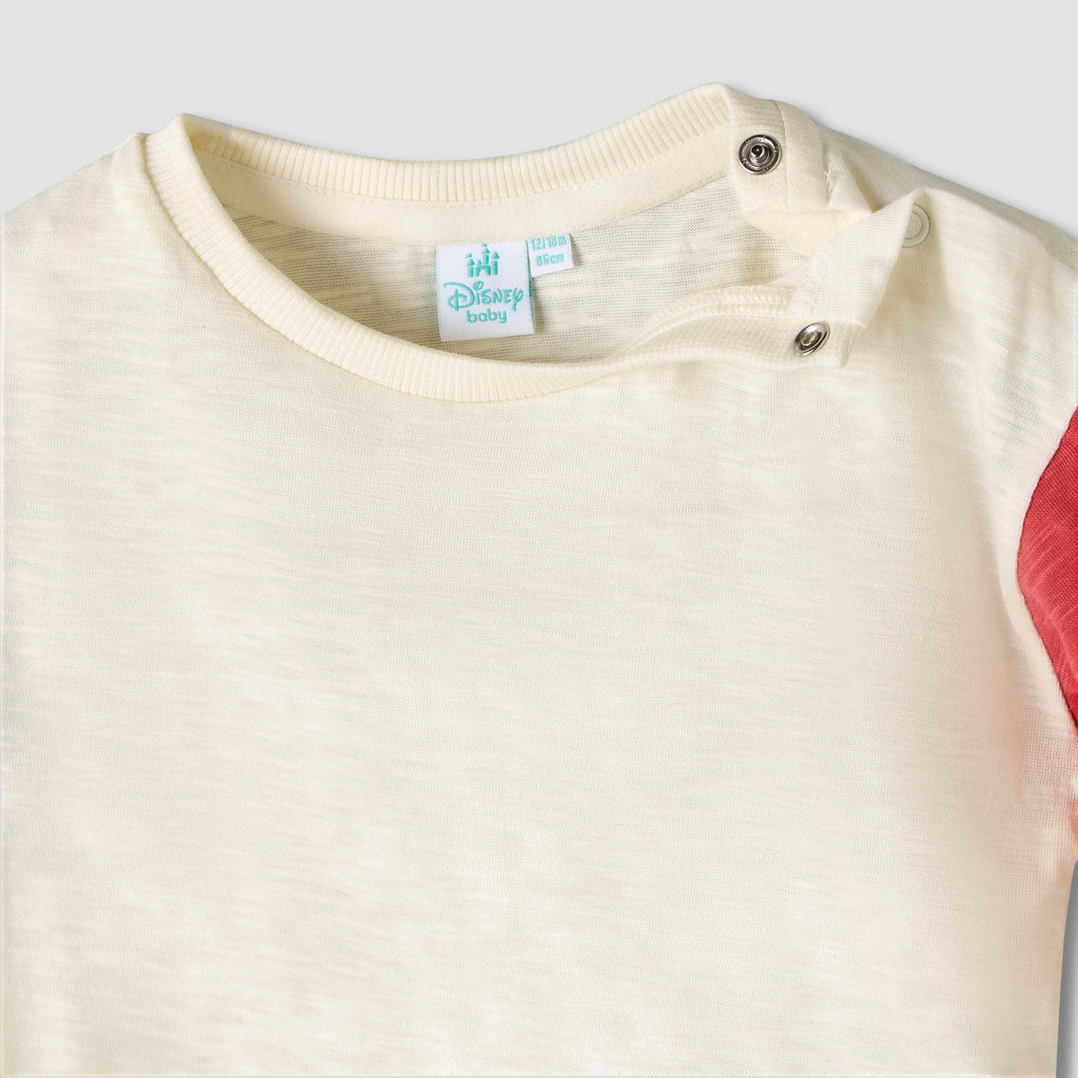 Disney Crew Neck Short Sleeves T-shirt and Dungaree Set with Stripes and Mickey Mouse Applique