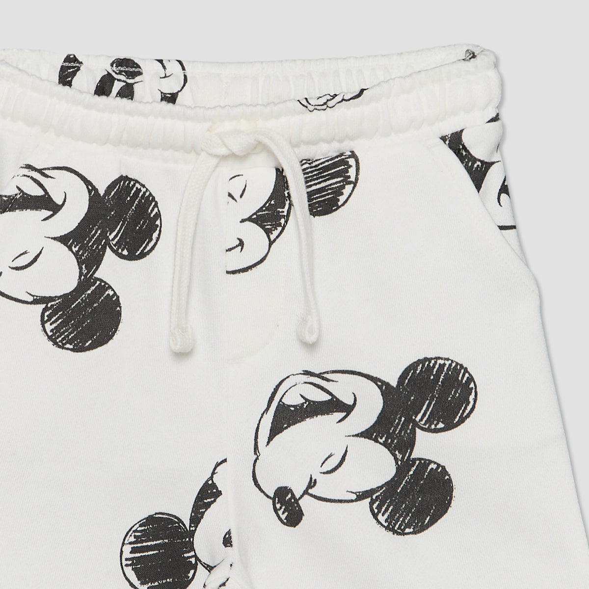 Disney Crew Neck Short Sleeves T-shirt and Shorts Set with Mickey Mouse Print