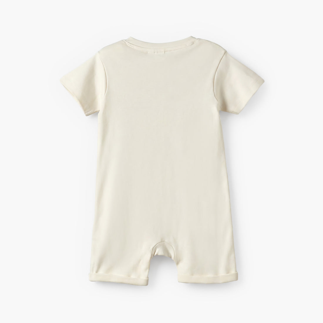 Disney Henley Neck Short Sleeves Romper with Mickey Mouse and Donald Duck Print