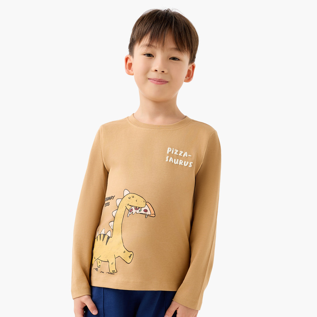 Juniors Crew Neck Short Sleeves T-shirt with Dinosaur Print
