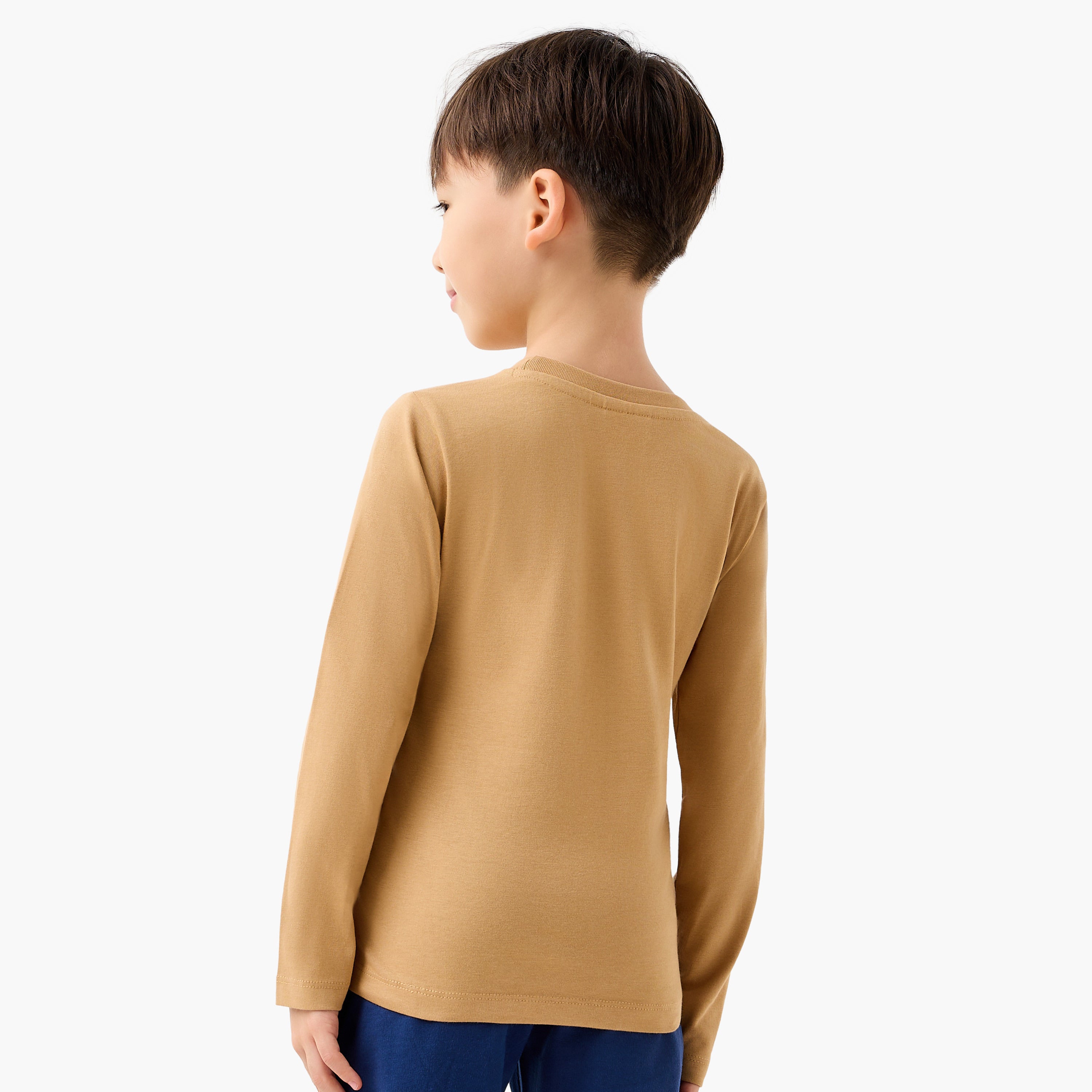 Juniors Crew Neck Short Sleeves T-shirt with Dinosaur Print