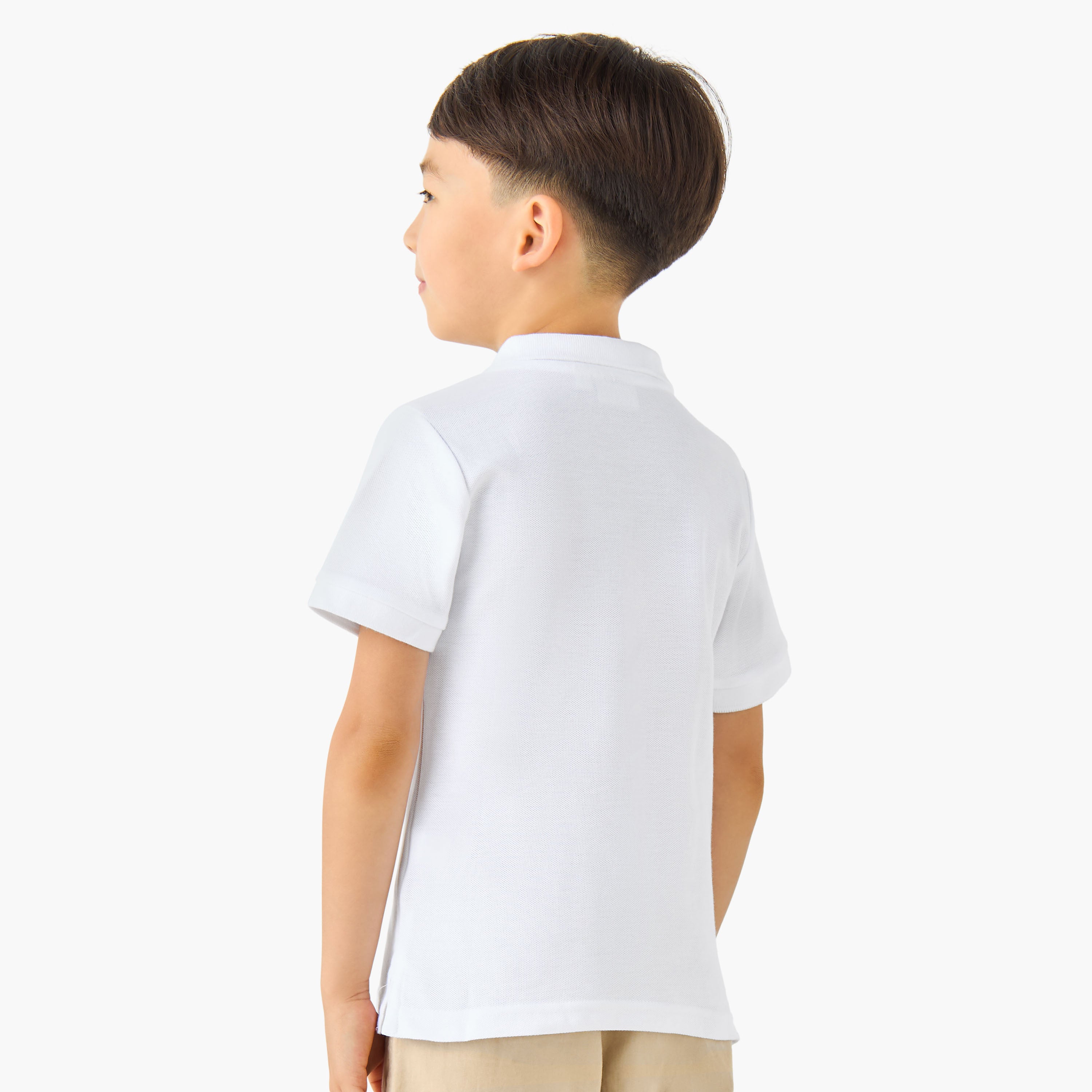 Juniors Collared Short Sleeve Polo T-shirt with Embroidery