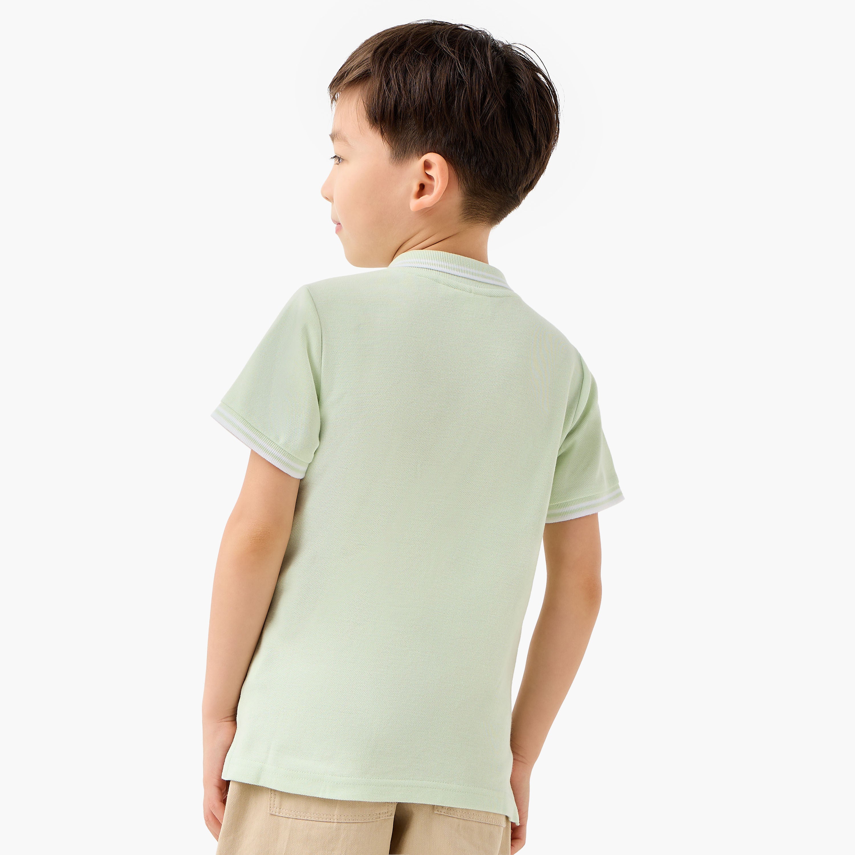 Juniors Collared Short Sleeves Polo T-shirt with Embroidery