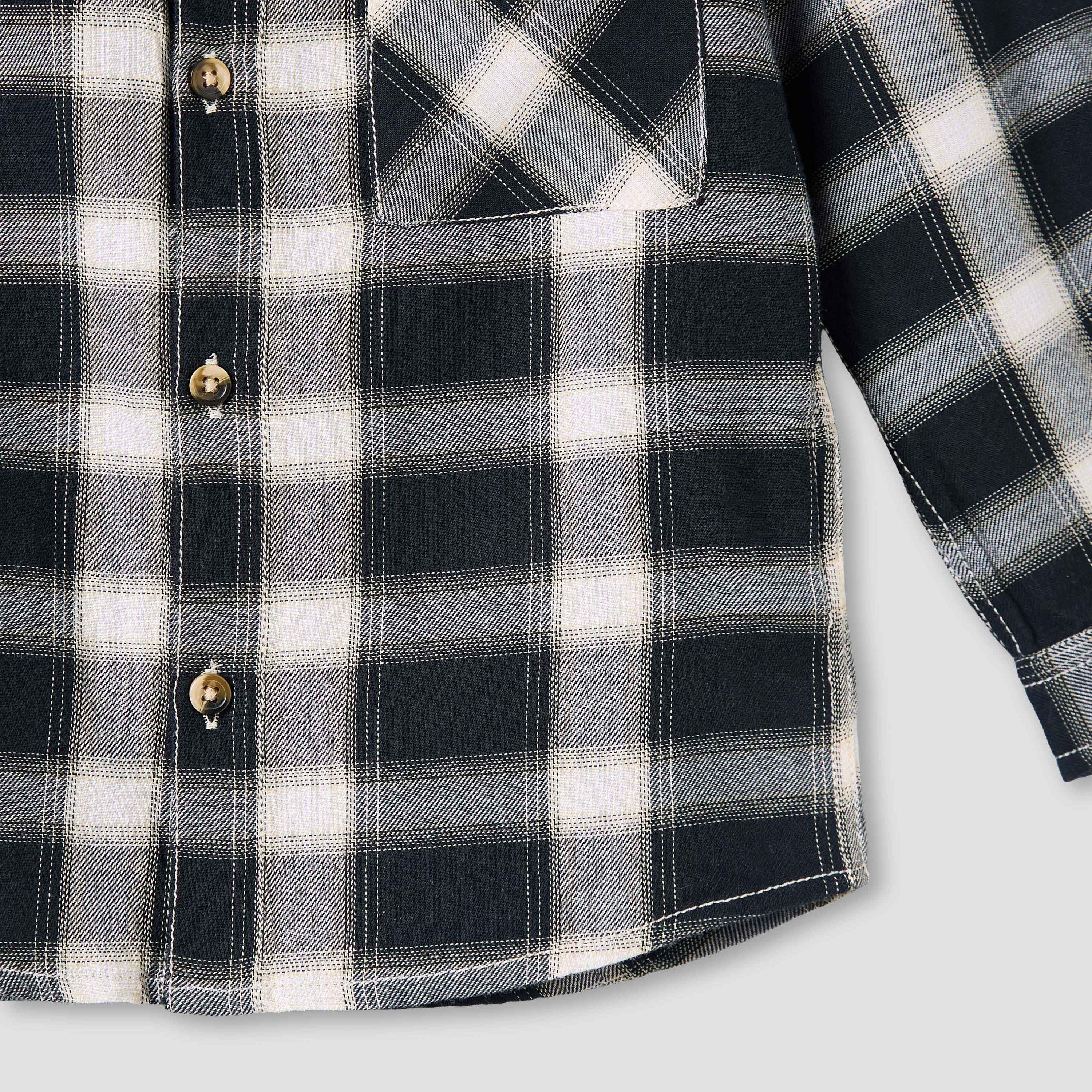 Juniors Long Sleeves Shirt with Checked Design