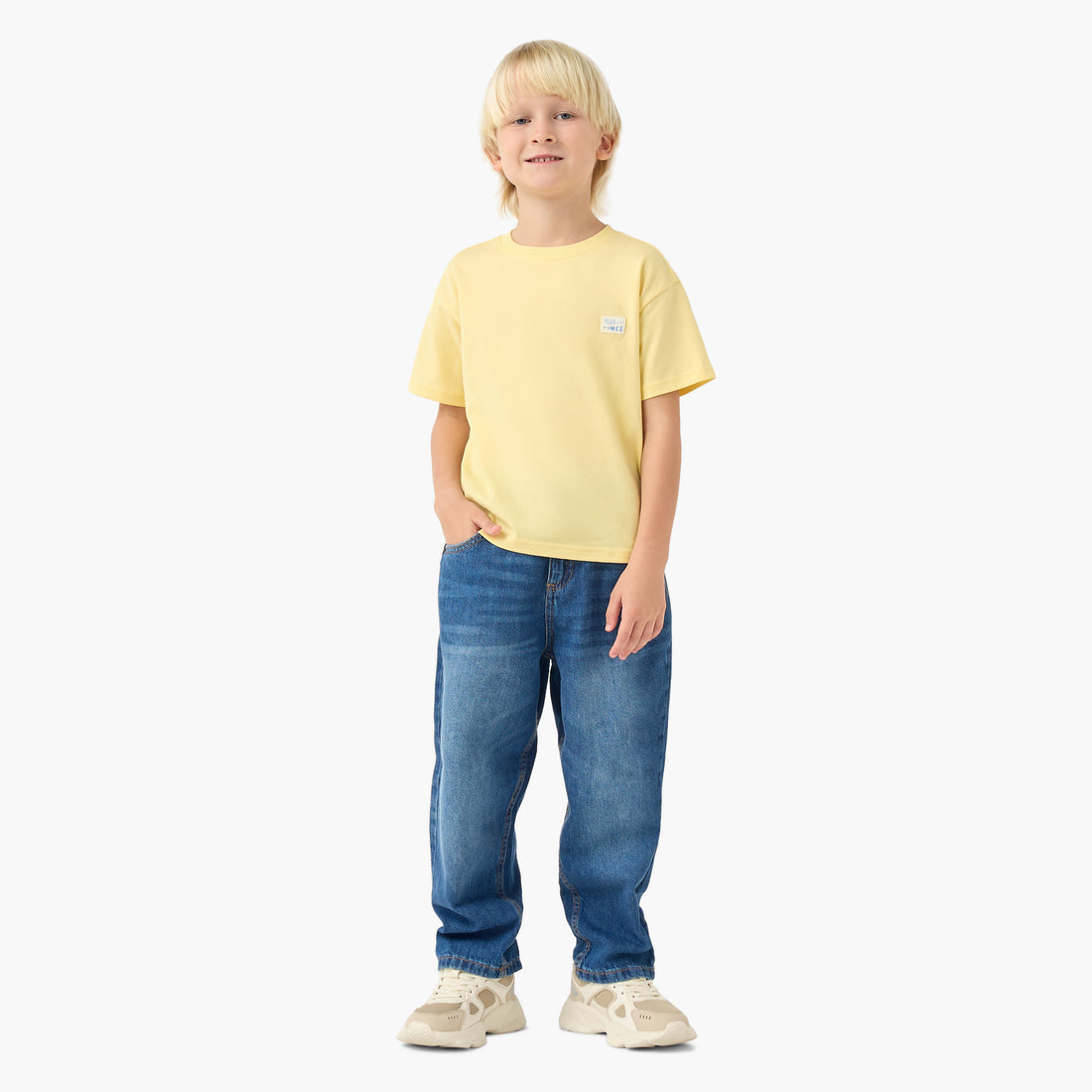 Pack of 2 Juniors Crew Neck Short Sleeves T-shirt with Assorted Design
