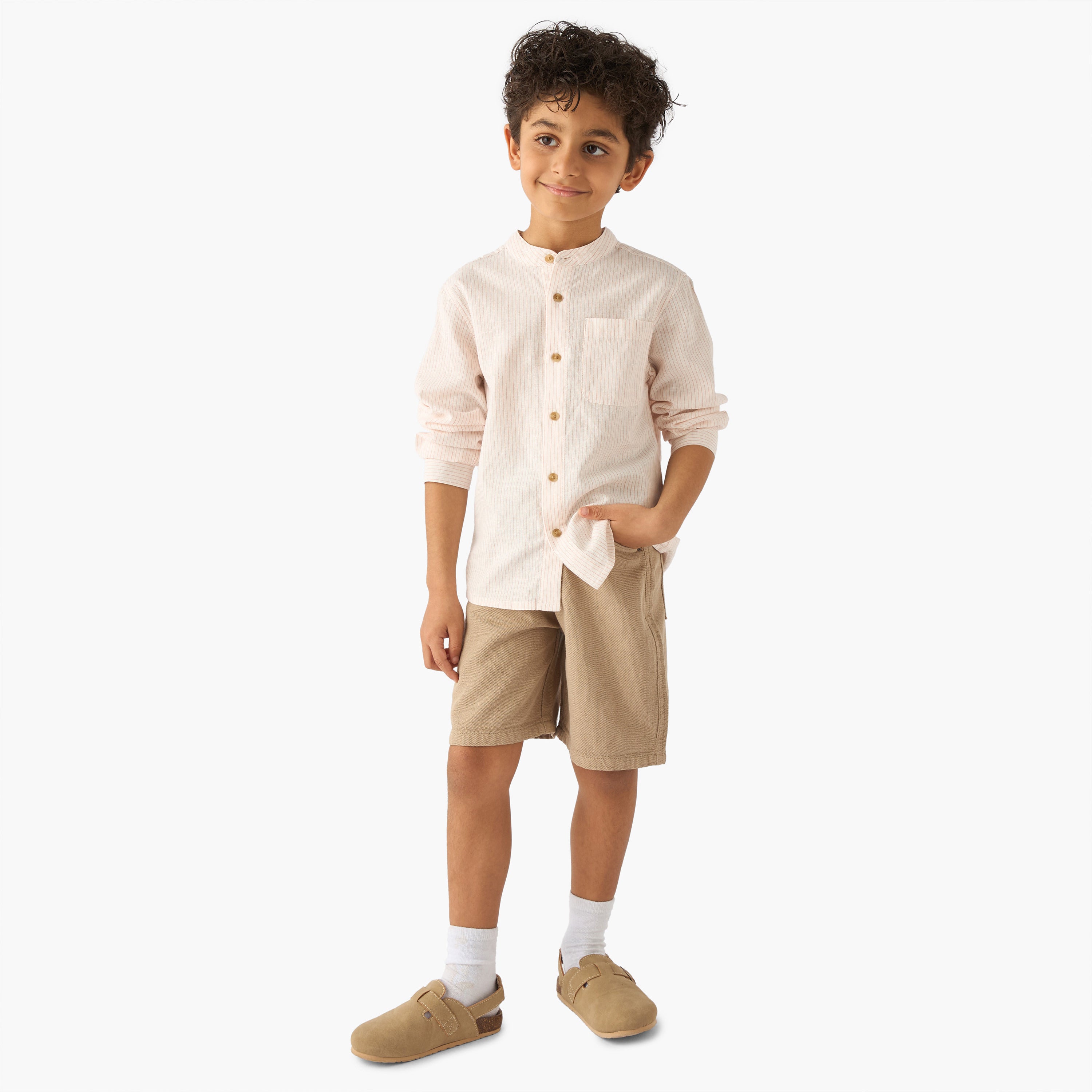 Juniors Long Sleeves Shirt with Stripes