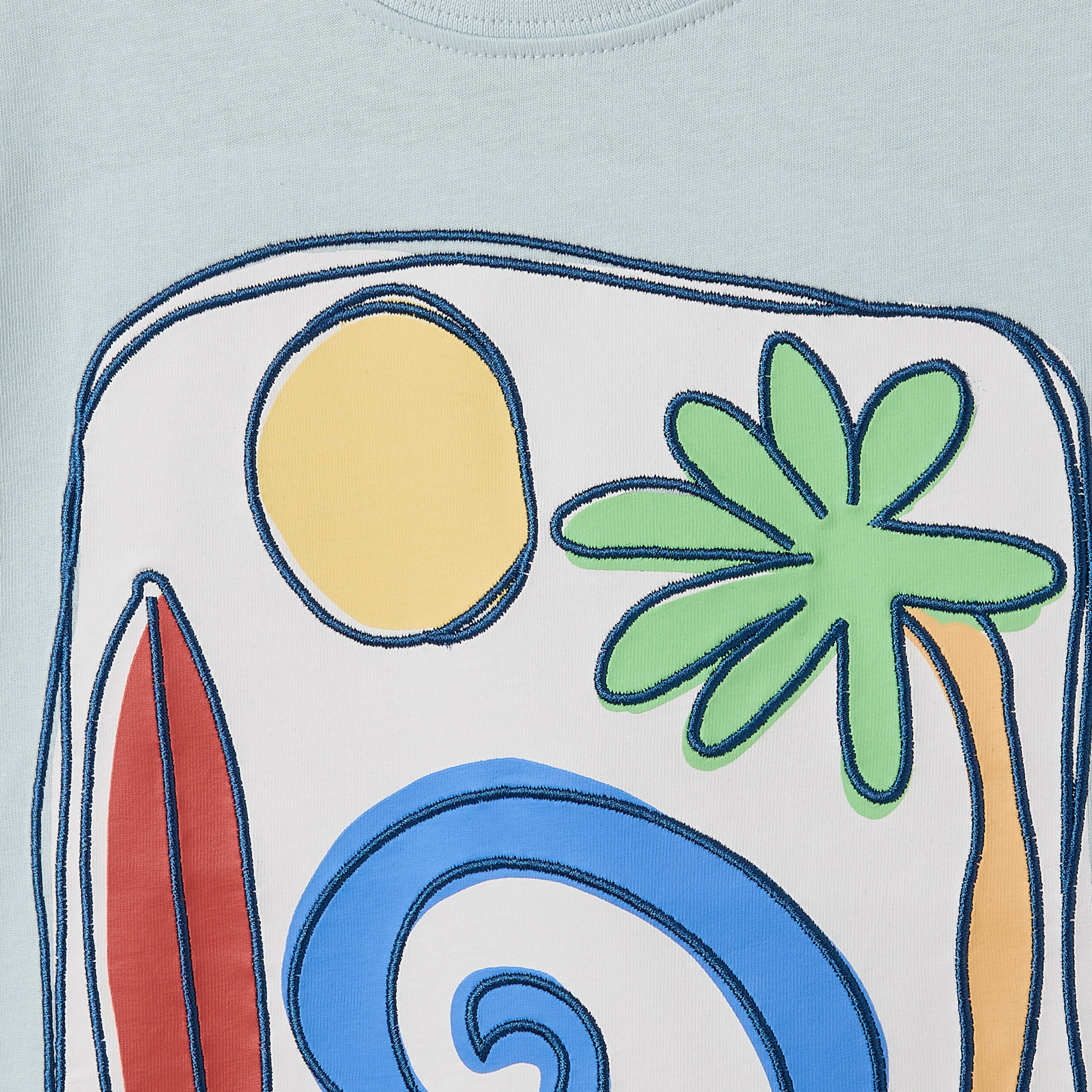 Juniors Crew Neck Short Sleeves T-shirt and Shorts Set with Graphic Print