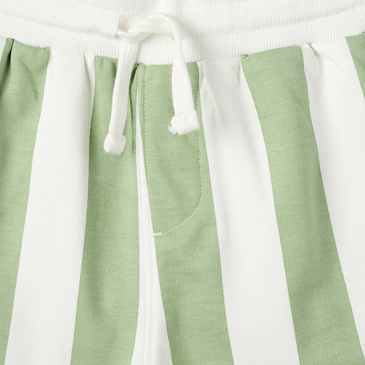 Juniors Crew Neck T-shirt and Shorts Set with Stripes