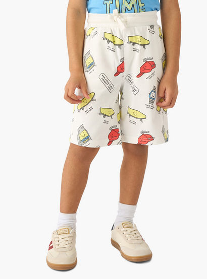 Set of 3 Juniors Crew Neck Short Sleeve T-shirt and Shorts Set with Print-boys-clothing-setsandcoords-image-5