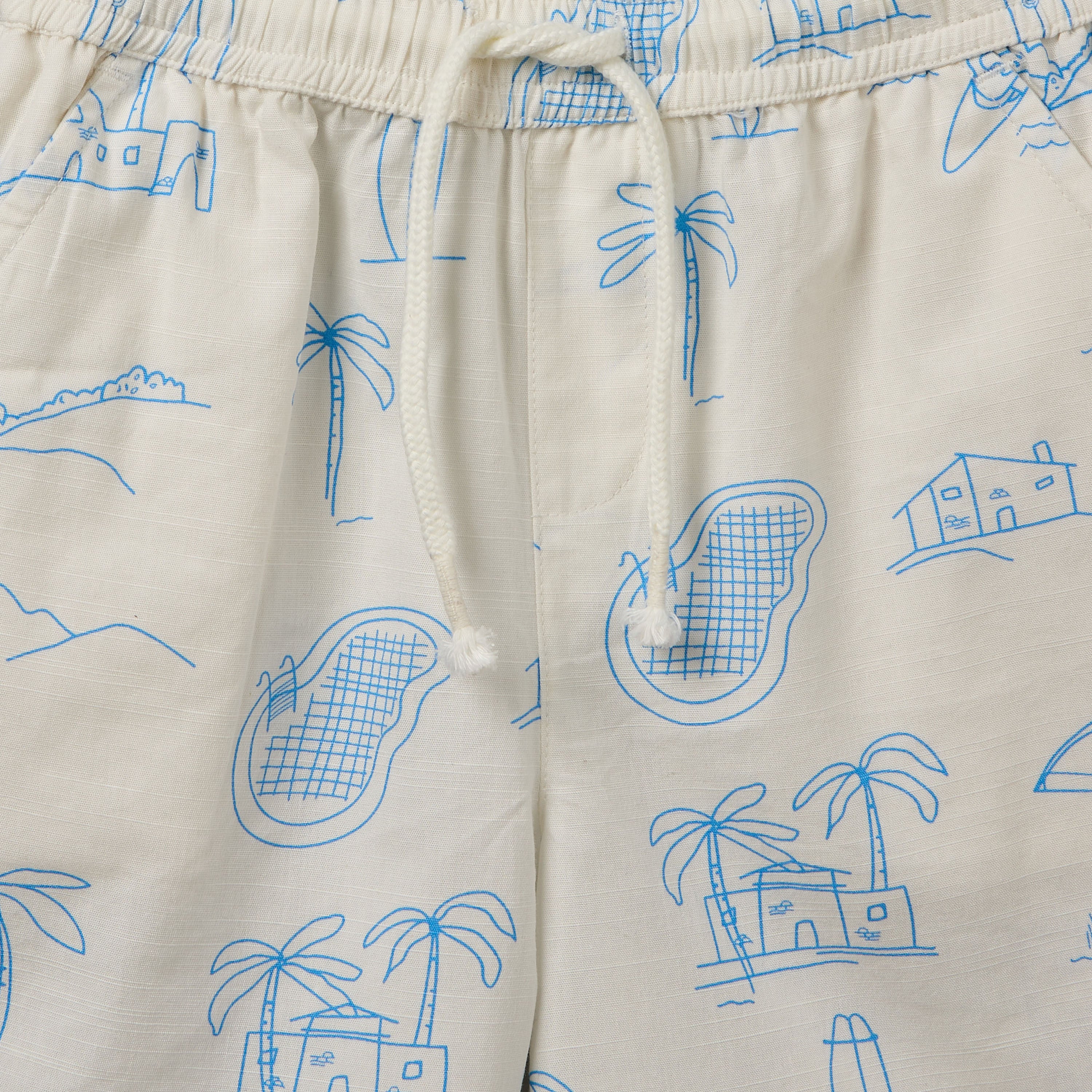Juniors Collared Short Sleeves Shirt and Shorts Set with Print