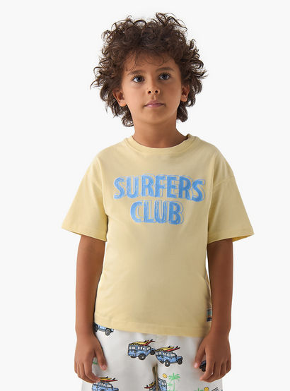 Set of 3 Juniors Crew Neck Short Sleeves T-shirt and Shorts Set with Vehicle Print-boys-clothing-setsandcoords-image-3