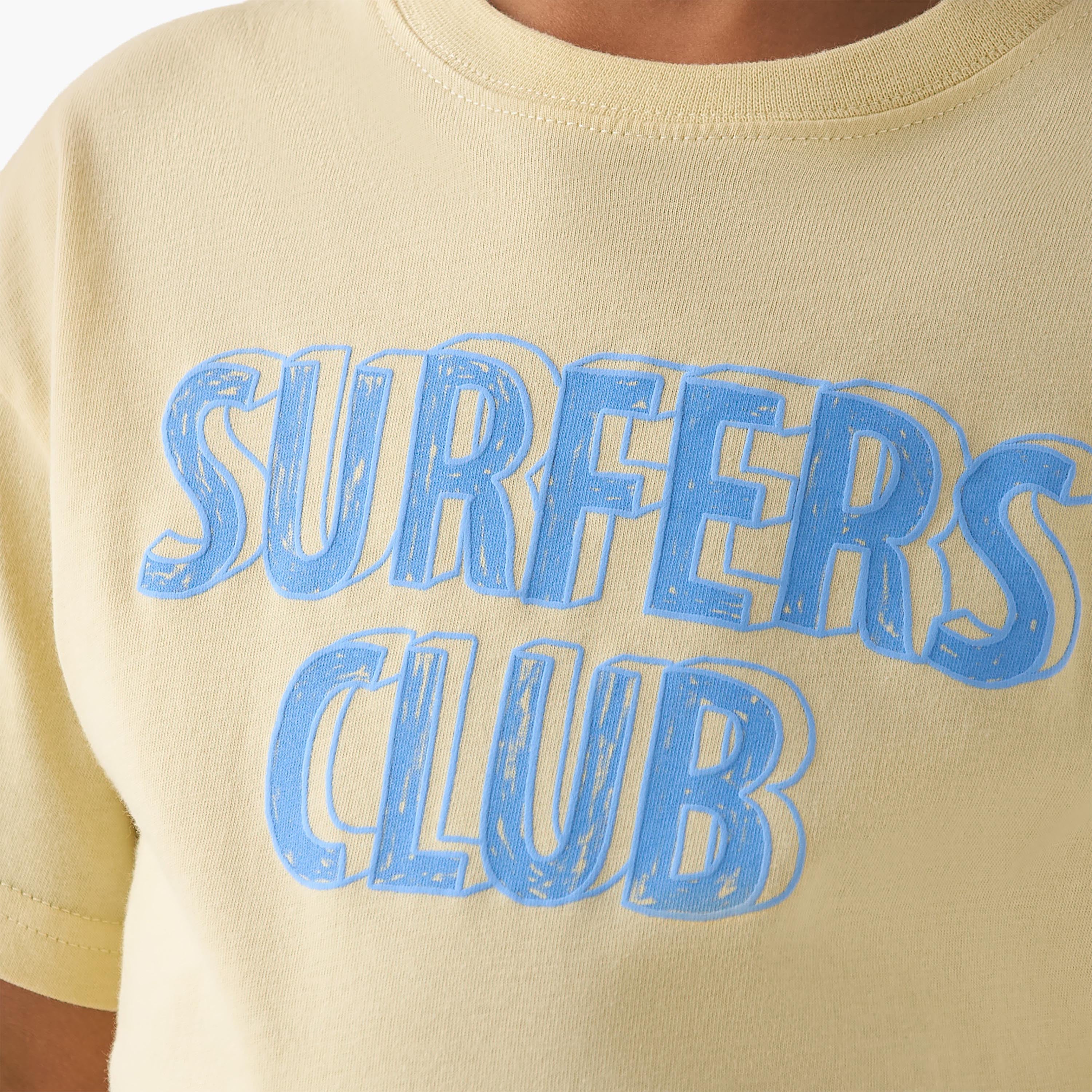 Set of 3 Juniors Crew Neck Short Sleeves T-shirt and Shorts Set with Vehicle Print