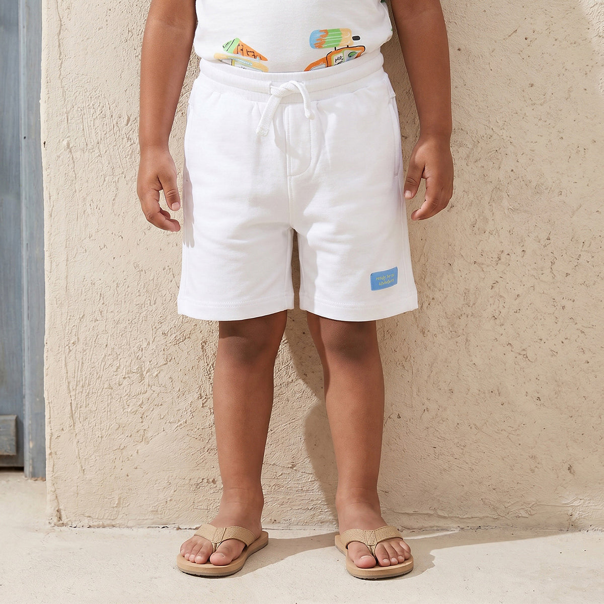 Set of 3 Juniors Crew Neck Short Sleeves T-shirt and Shorts Set with Travel Print