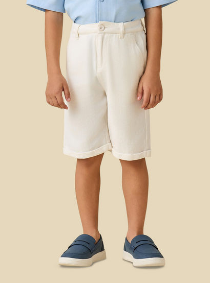 Juniors Camp Collar Short Sleeve Shirt and Shorts Set with Embroidery-boys-clothing-setsandcoords-image-3