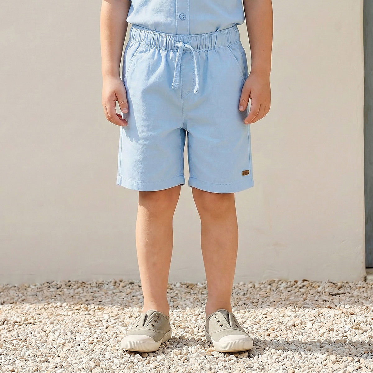 Eligo Collared Short Sleeves Shirt and Shorts Set with Pockets