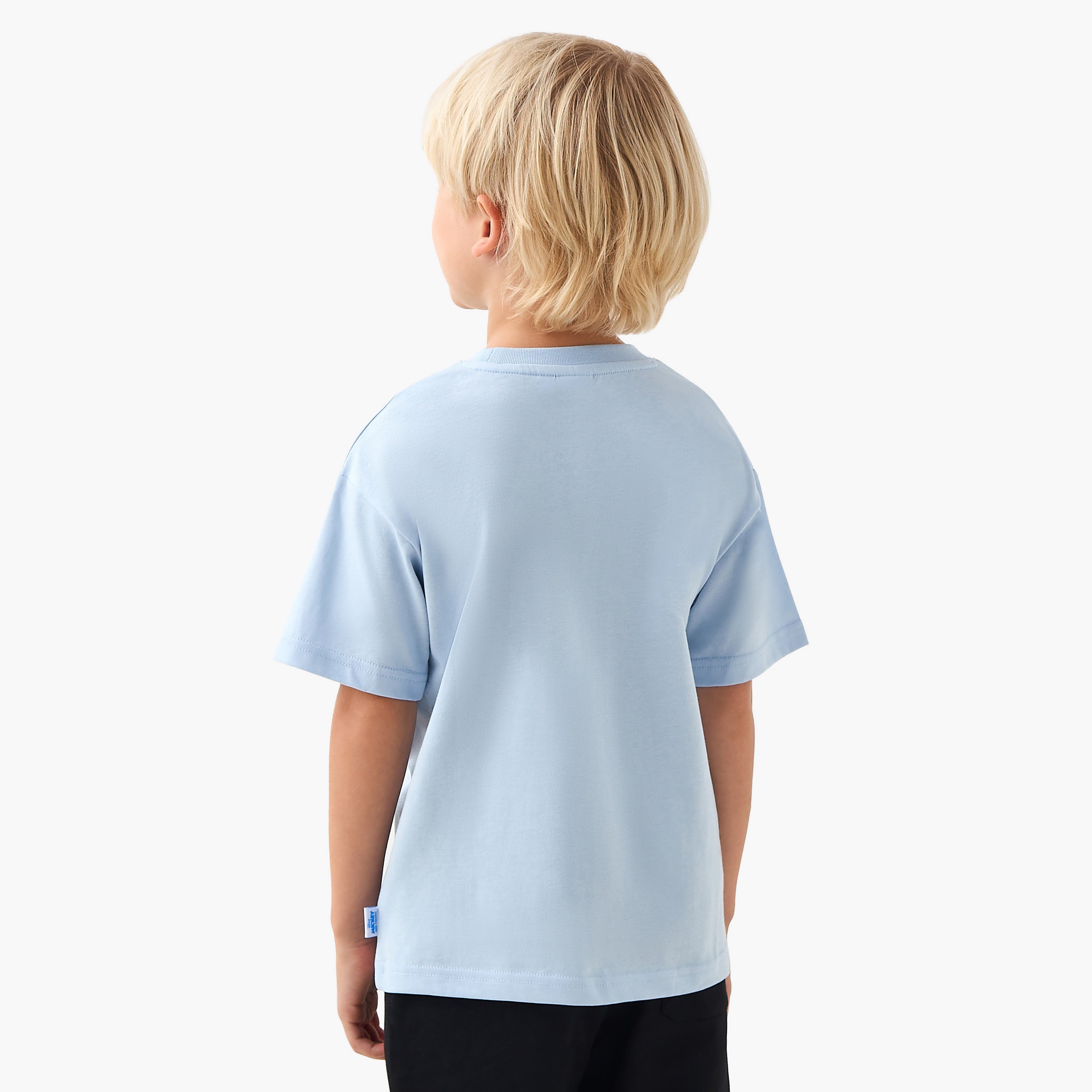 Disney Crew Neck Short Sleeves T-shirt with Donald Duck Print