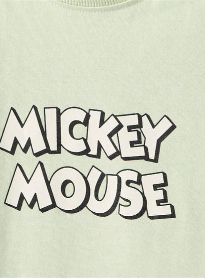 Disney Crew Neck Short Sleeve T-shirt and Shorts Set with Mickey Mouse Print-boys-clothing-setsandcoords-image-5