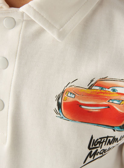 Disney Collared Short Sleeve Polo T-shirt and Shorts Set with Lightning McQueen Print-boys-clothing-setsandcoords-image-6