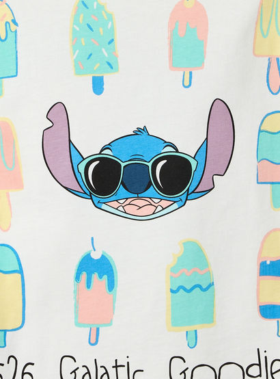 Disney Crew Neck Short Sleeve T-shirt and Shorts Set with Stitch Print-boys-clothing-setsandcoords-image-5