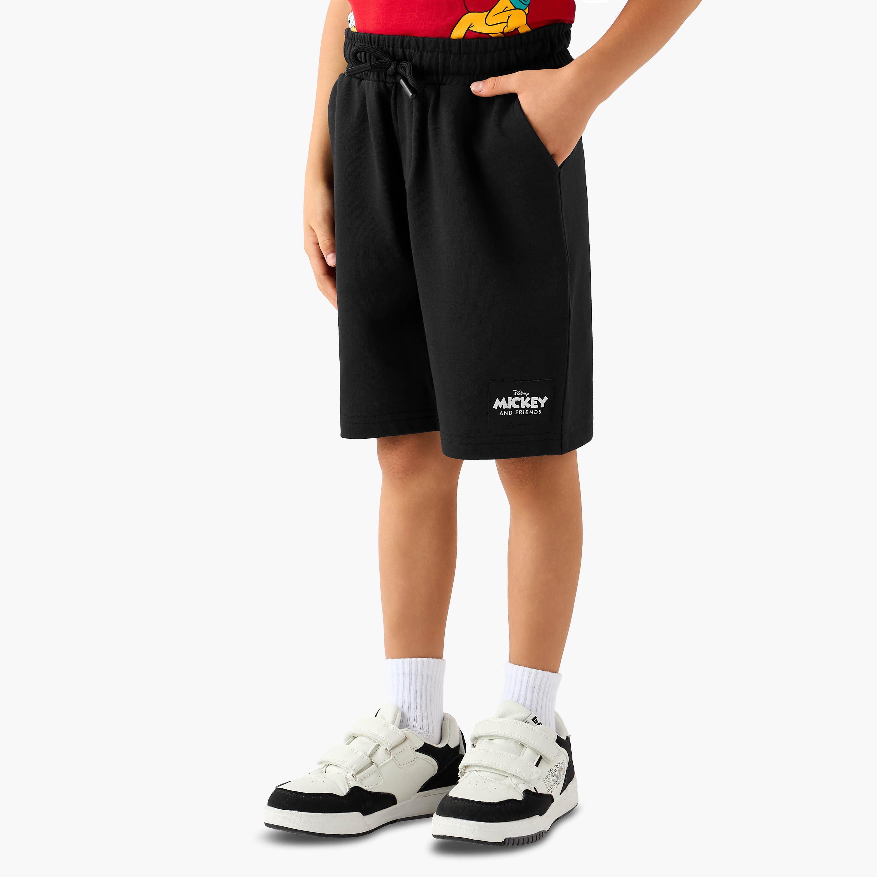 Disney Crew Neck Short Sleeve T-shirt and Shorts Set with Drawstring Closure
