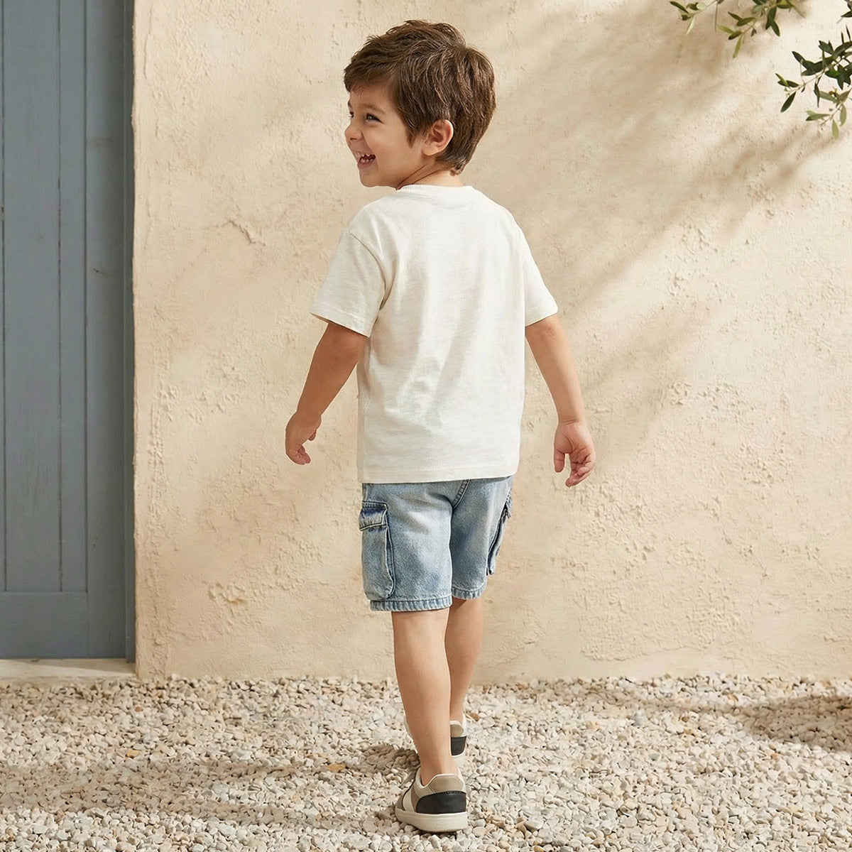 Crew Neck Short Sleeves T-shirt with PAW Patrol Print