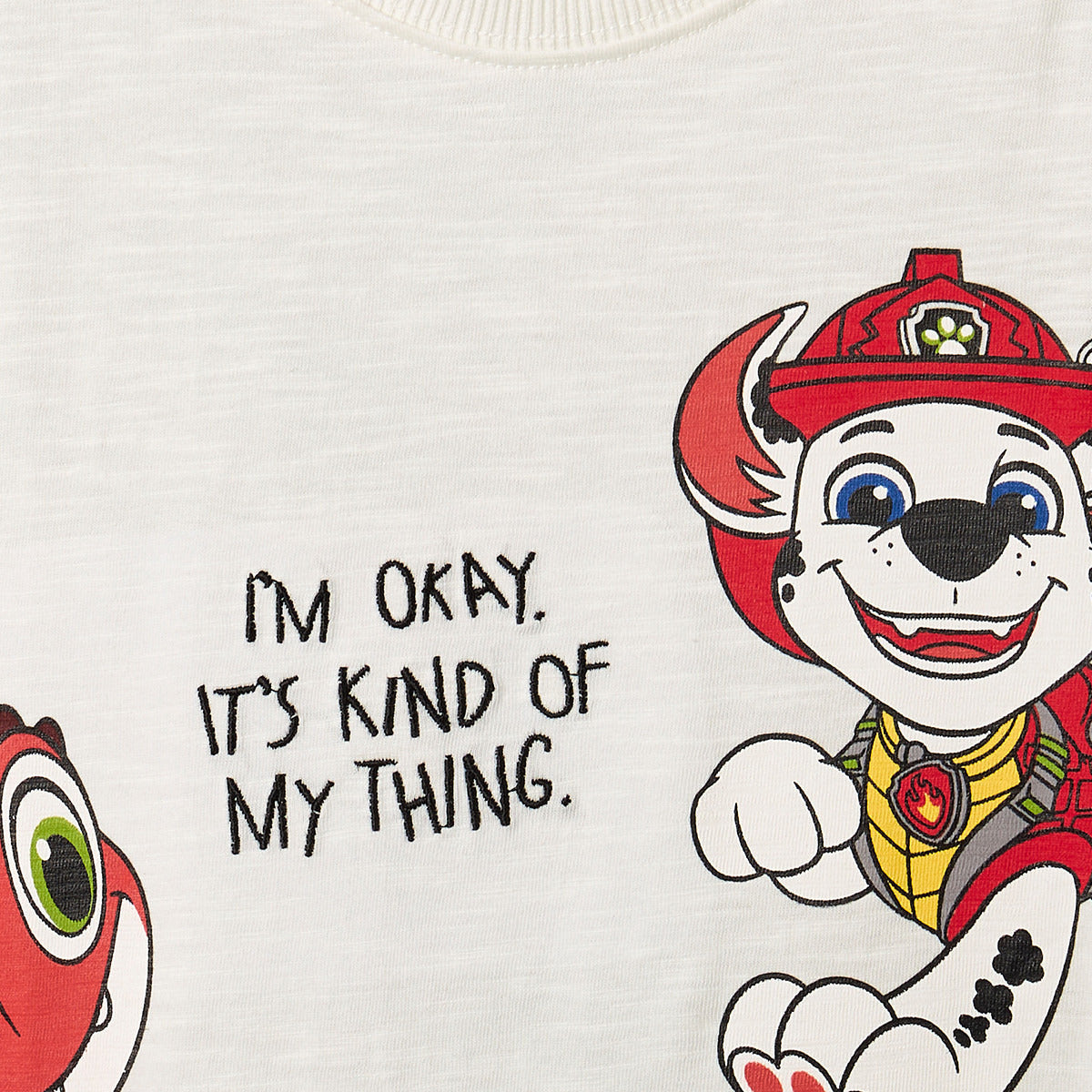 Crew Neck Short Sleeves T-shirt with PAW Patrol Print