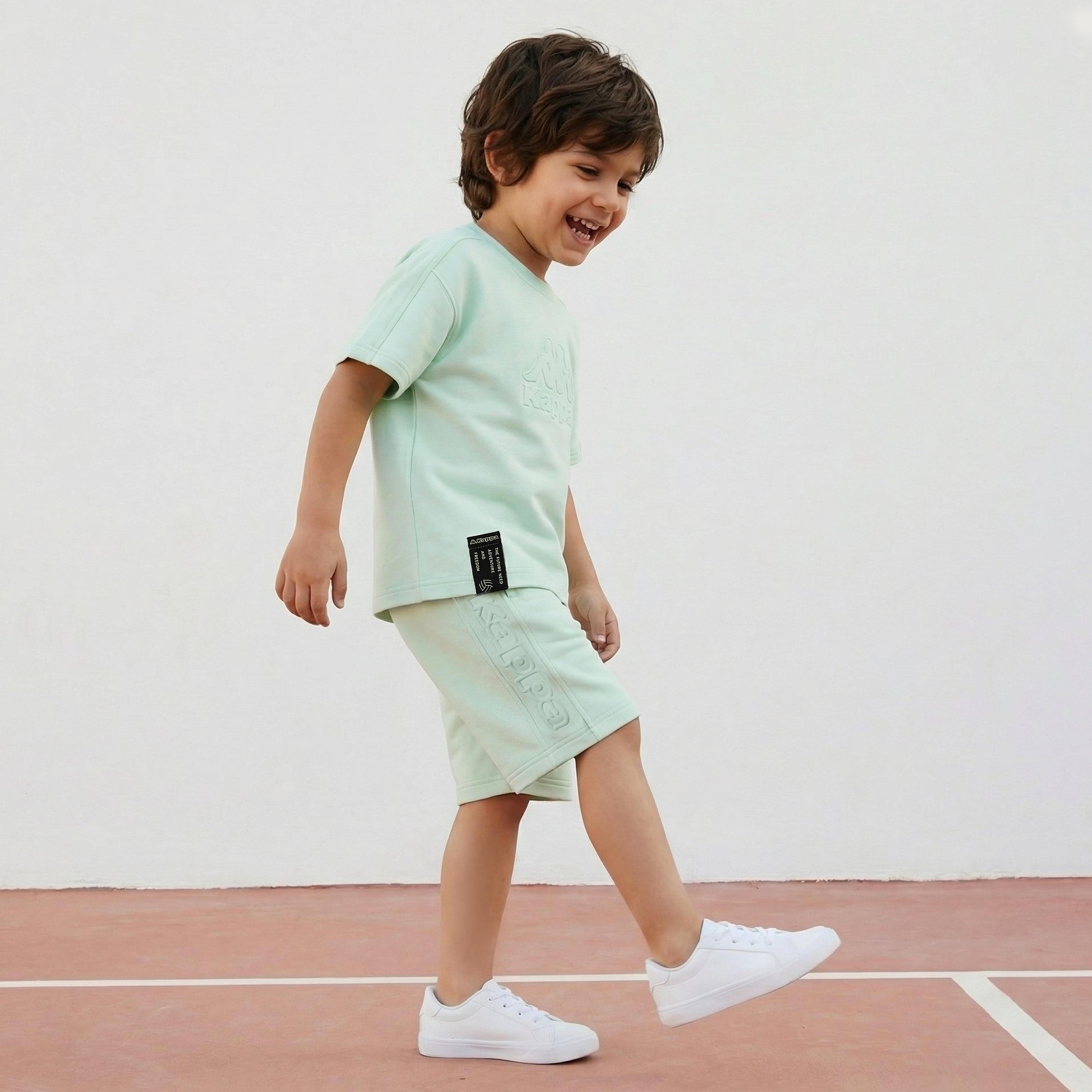 Kappa Crew Neck Short Sleeves T-shirt and Shorts Set with Embossed Logo