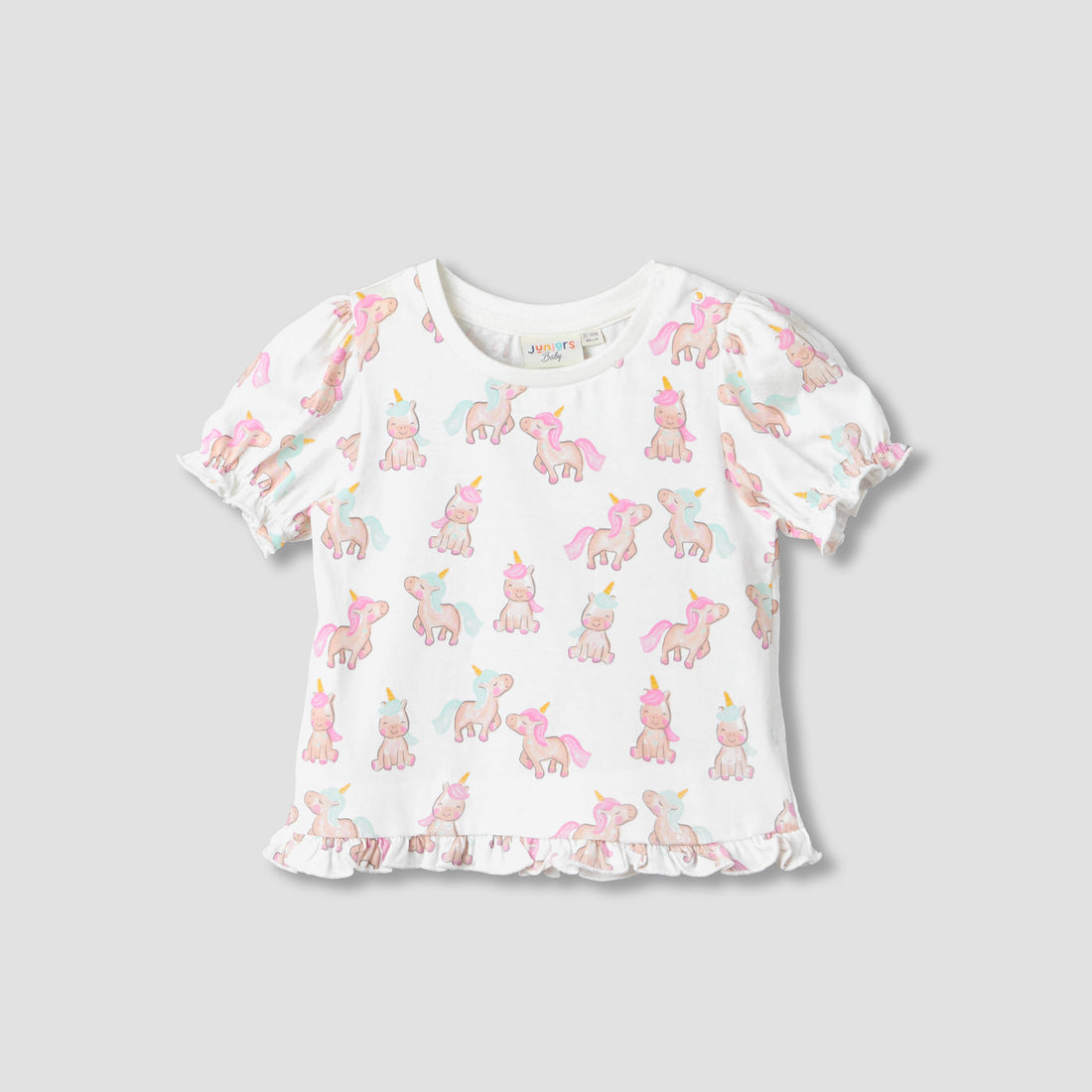 Pack of 2 Juniors Short Sleeves T-shirt with Ruffle Hem