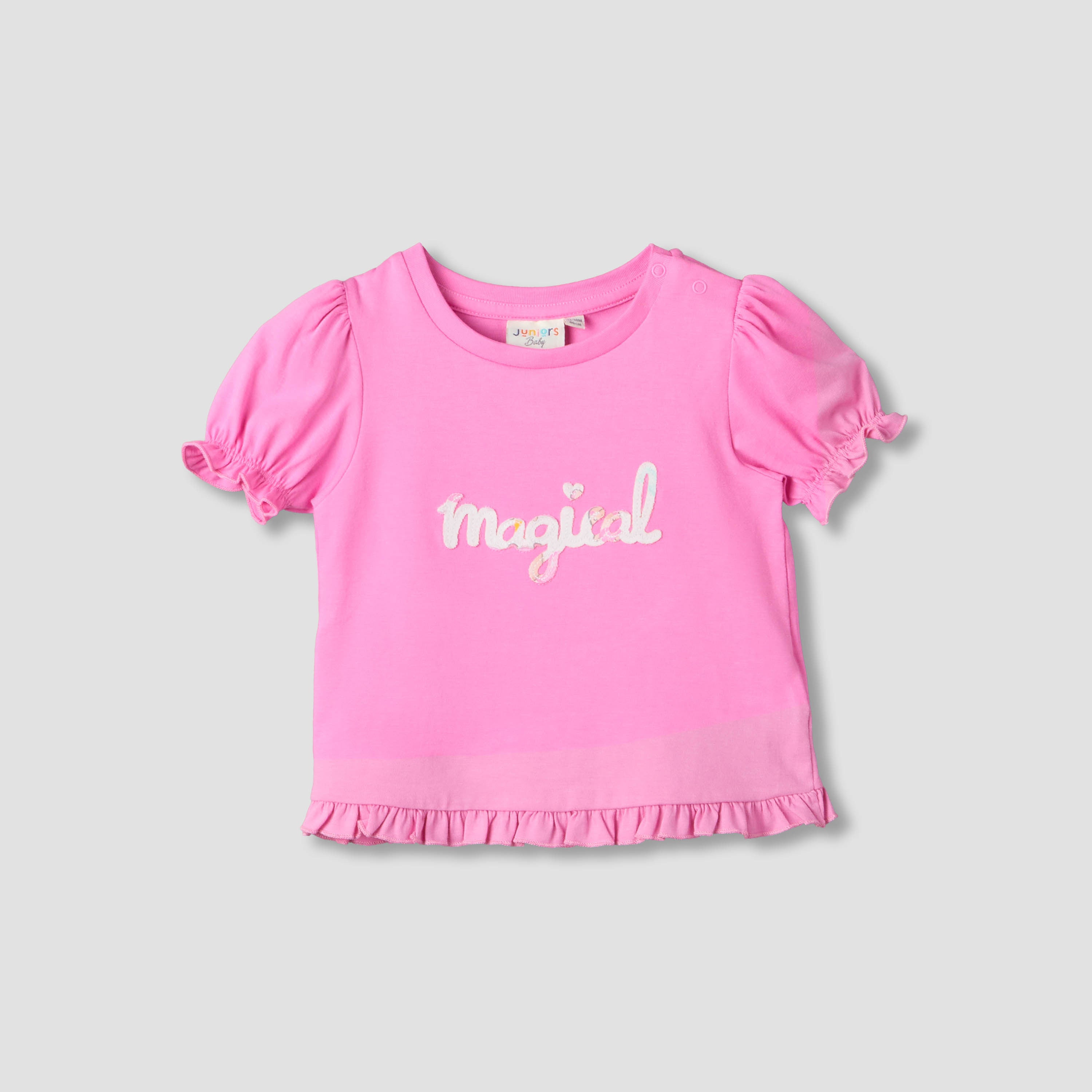 Pack of 2 Juniors Short Sleeves T-shirt with Ruffle Hem