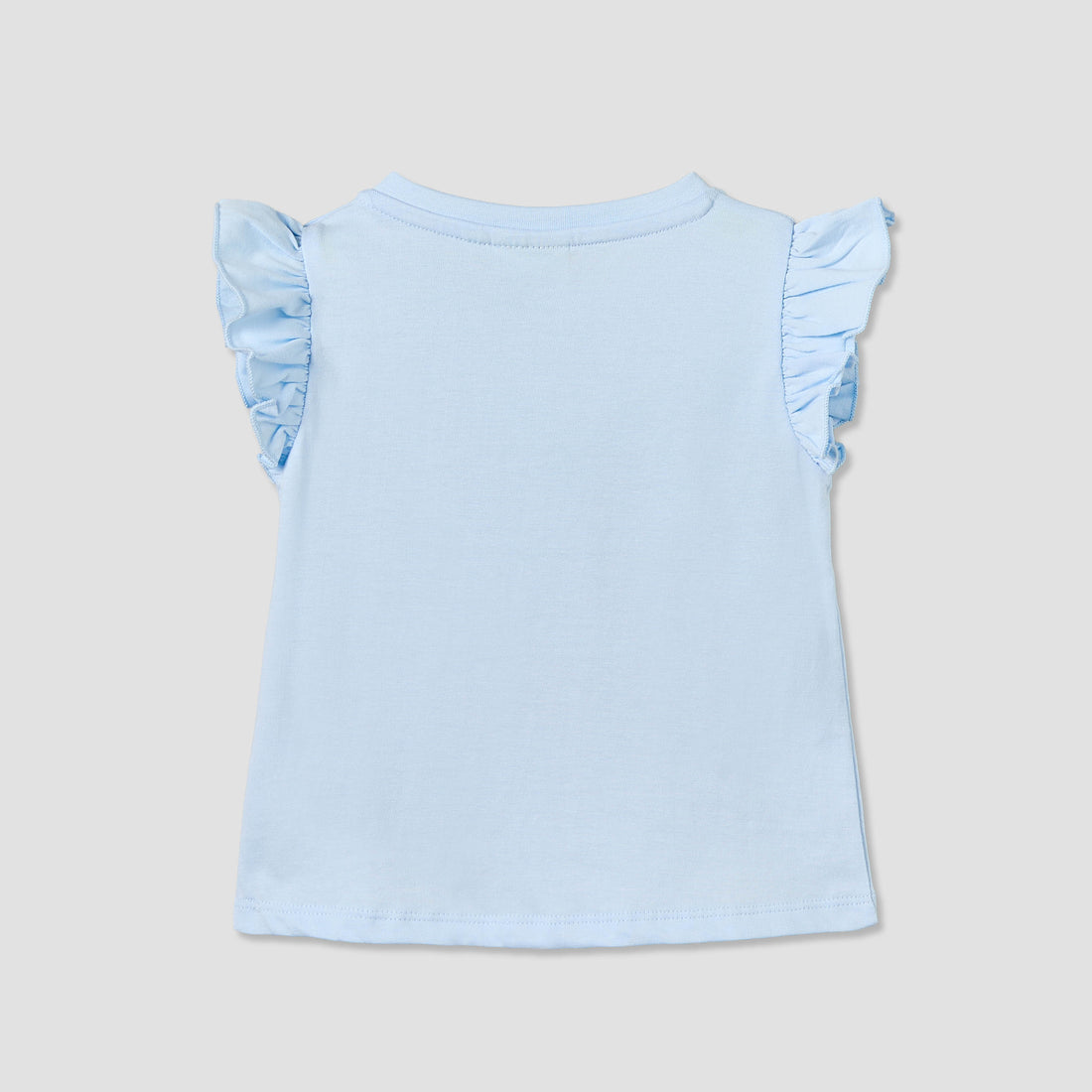Juniors Crew Neck Sleeveless T-shirt with Heart Print