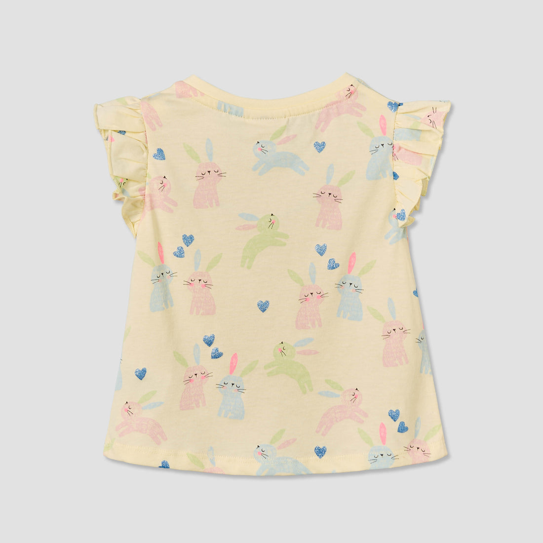 Juniors Crew Neck Sleeveless T-shirt with Bunny Print