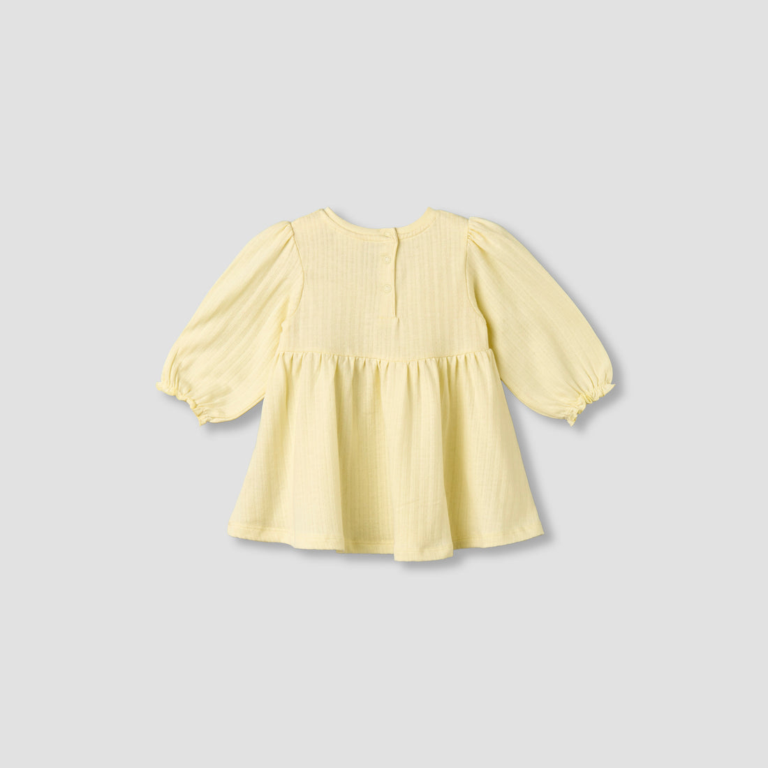 Juniors Round Neck Long Sleeves A-line Dress with Bow Accent