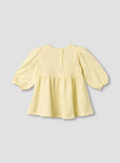 Juniors Round Neck Long Sleeves A-line Dress with Bow Accent-baby-girls-clothing-dressesandjumpsuits-image-2