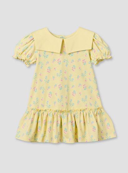 Pack of 2 Juniors Round Neck Short Sleeve Dress with Floral Print-baby-girls-clothing-dressesandjumpsuits-image-3