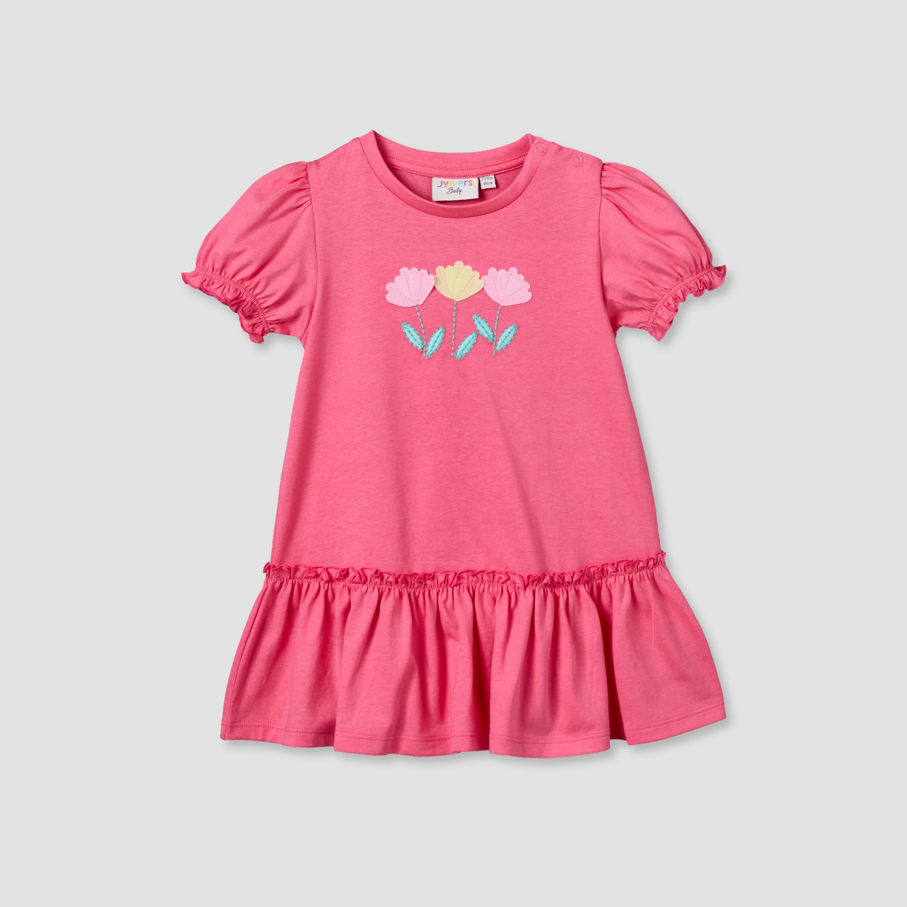 Pack of 2 Juniors Round Neck Short Sleeve Dress with Floral Print
