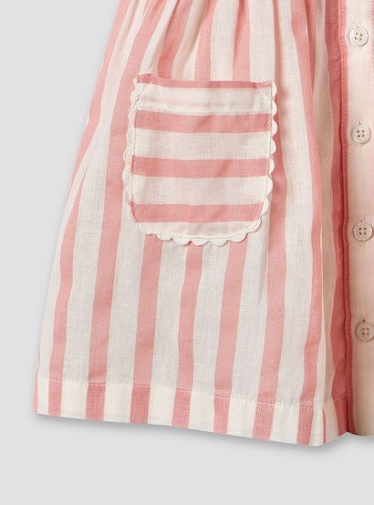 Juniors Round Neck Sleeveless Knee Length A-line Dress with Stripes-baby-girls-clothing-dressesandjumpsuits-image-4