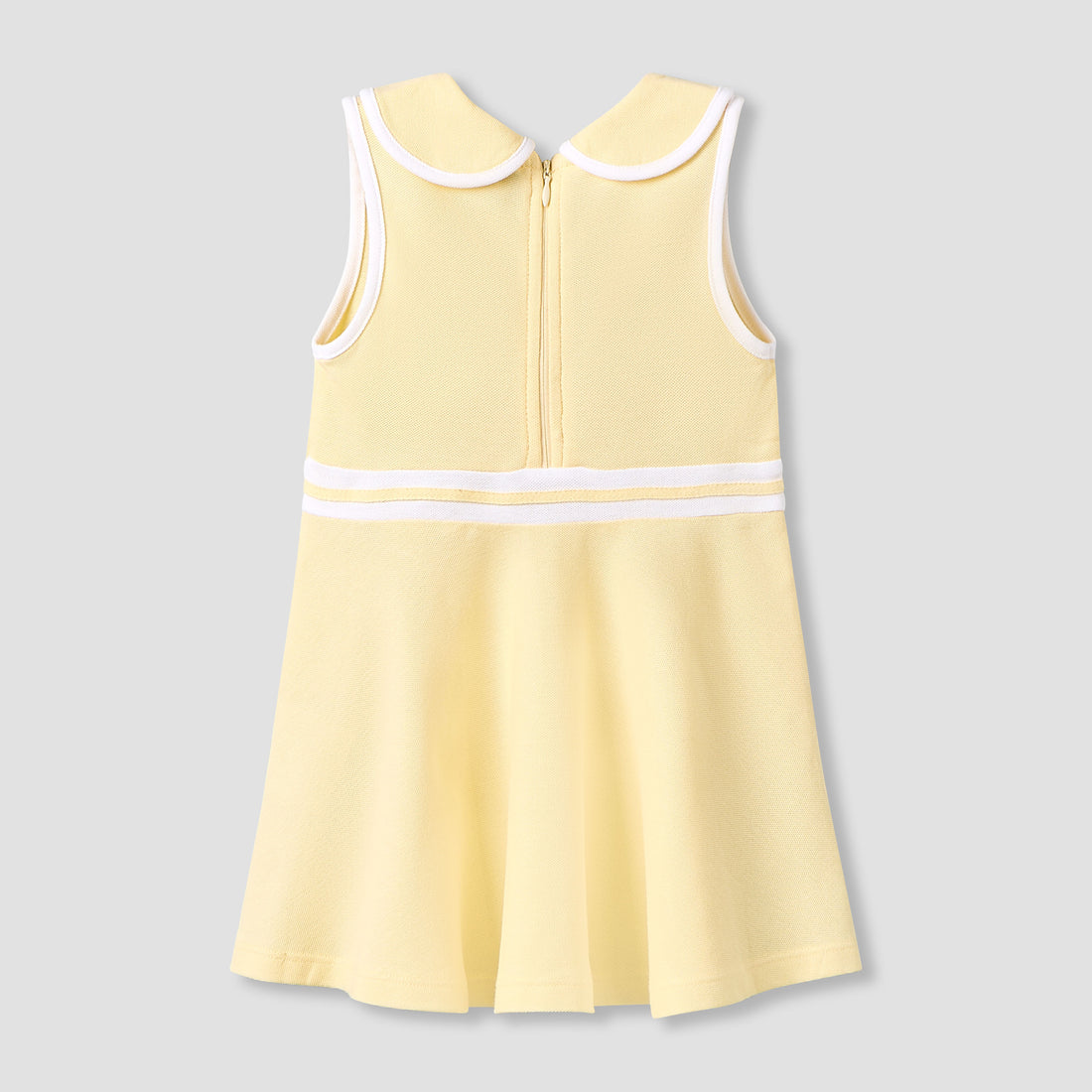 Juniors Peter Pan Collar Sleeveless Knee Length Dress with Zip Closure