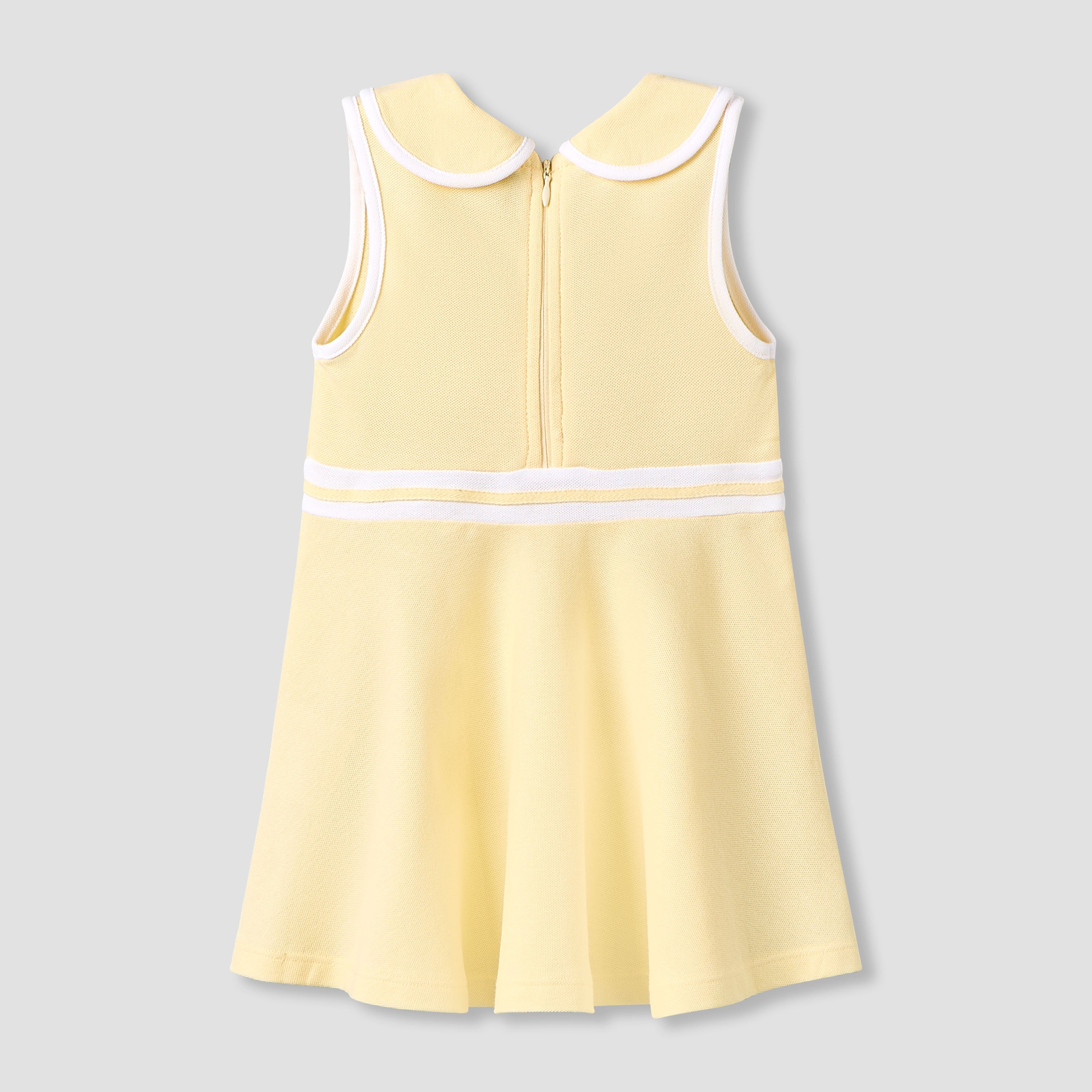 Juniors Peter Pan Collar Sleeveless Knee Length Dress with Zip Closure