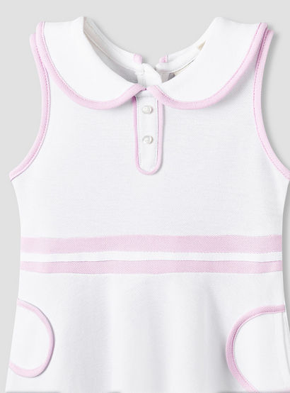 Juniors Peter Pan Collar Sleeveless Knee Length Dress with Zip Closure-baby-girls-clothing-dressesandjumpsuits-image-3