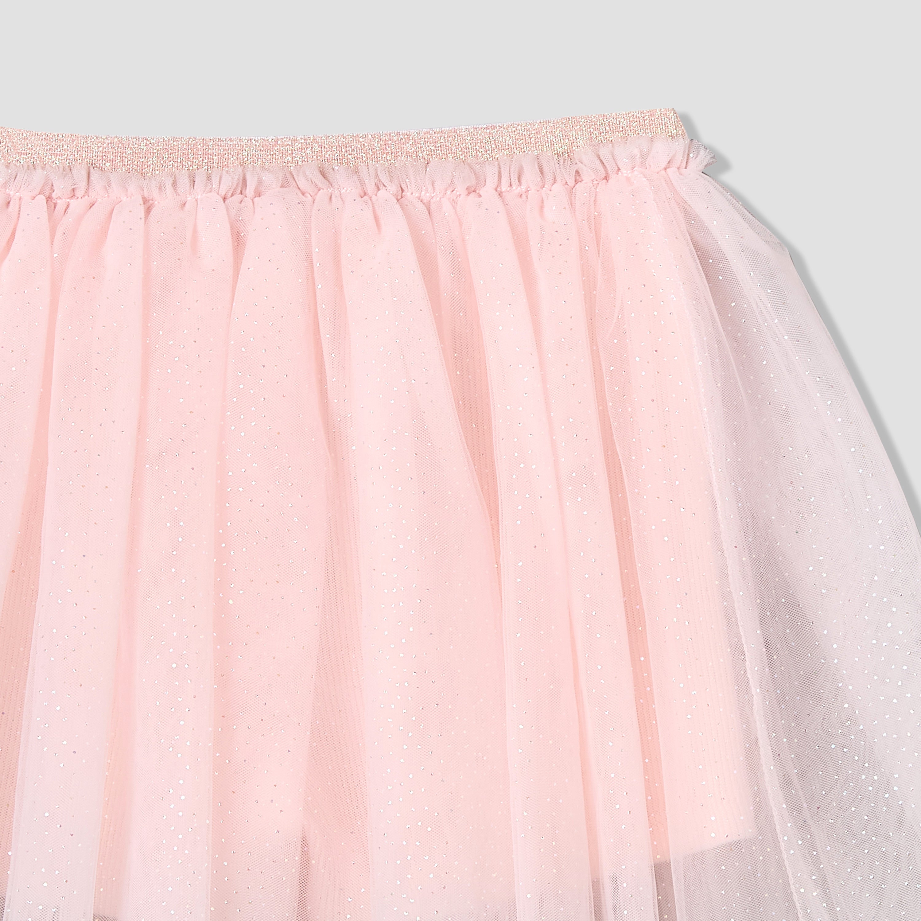Juniors Round Neck Short Sleeves Ruffled Top and Skirt Set