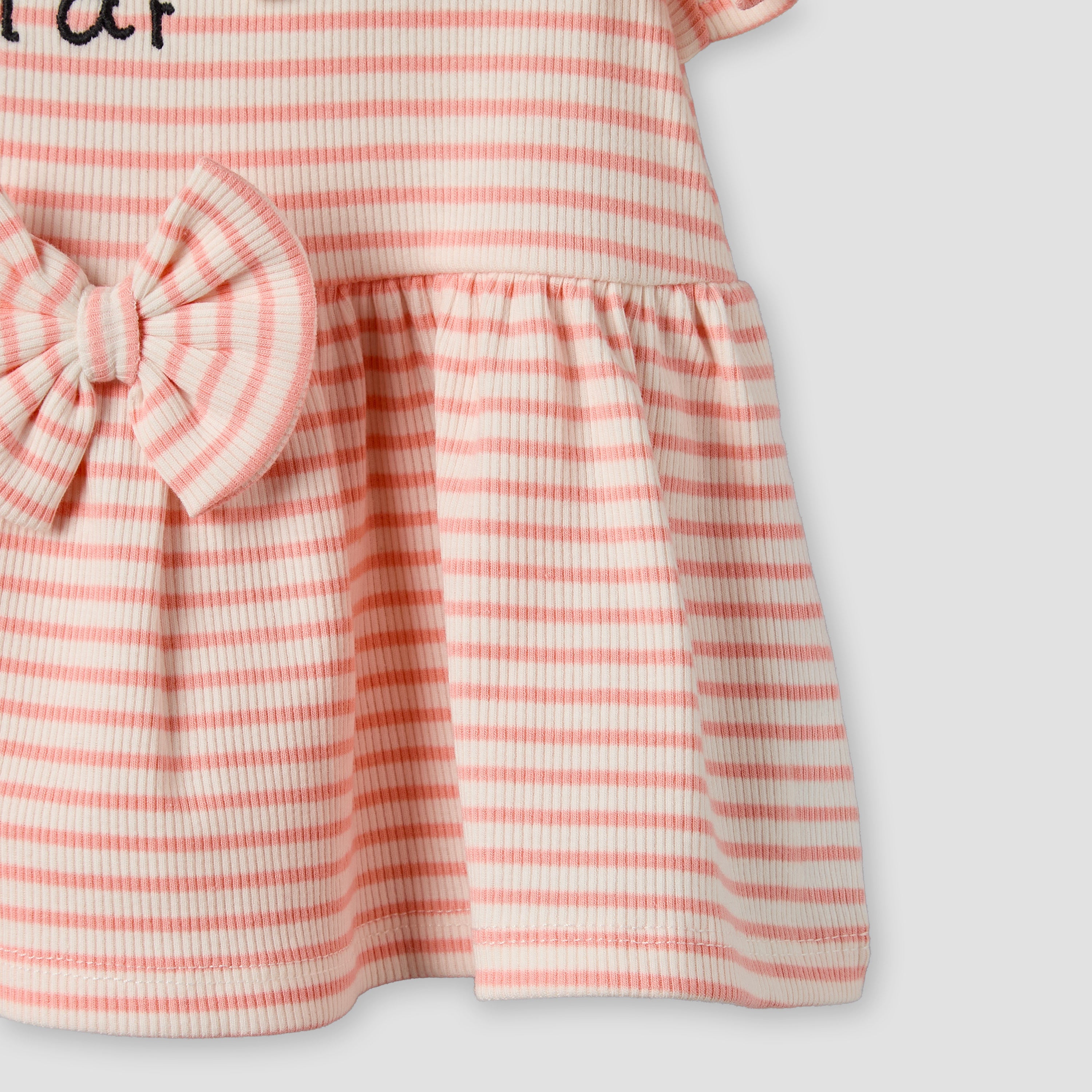 Juniors Round Neck Sleeveless Peplum Top and Shorts Set with Stripes