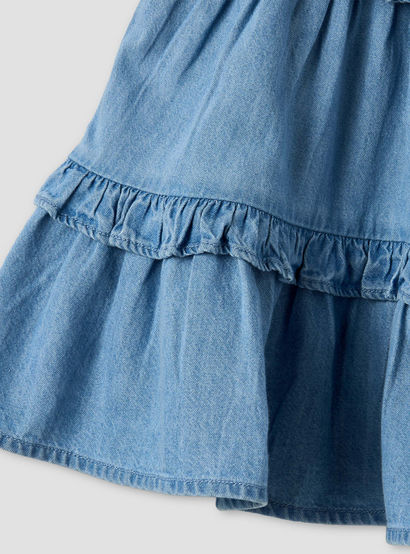 Juniors Round Neck Short Sleeves Tiered Dress with Headband-baby-girls-clothing-dressesandjumpsuits-image-4
