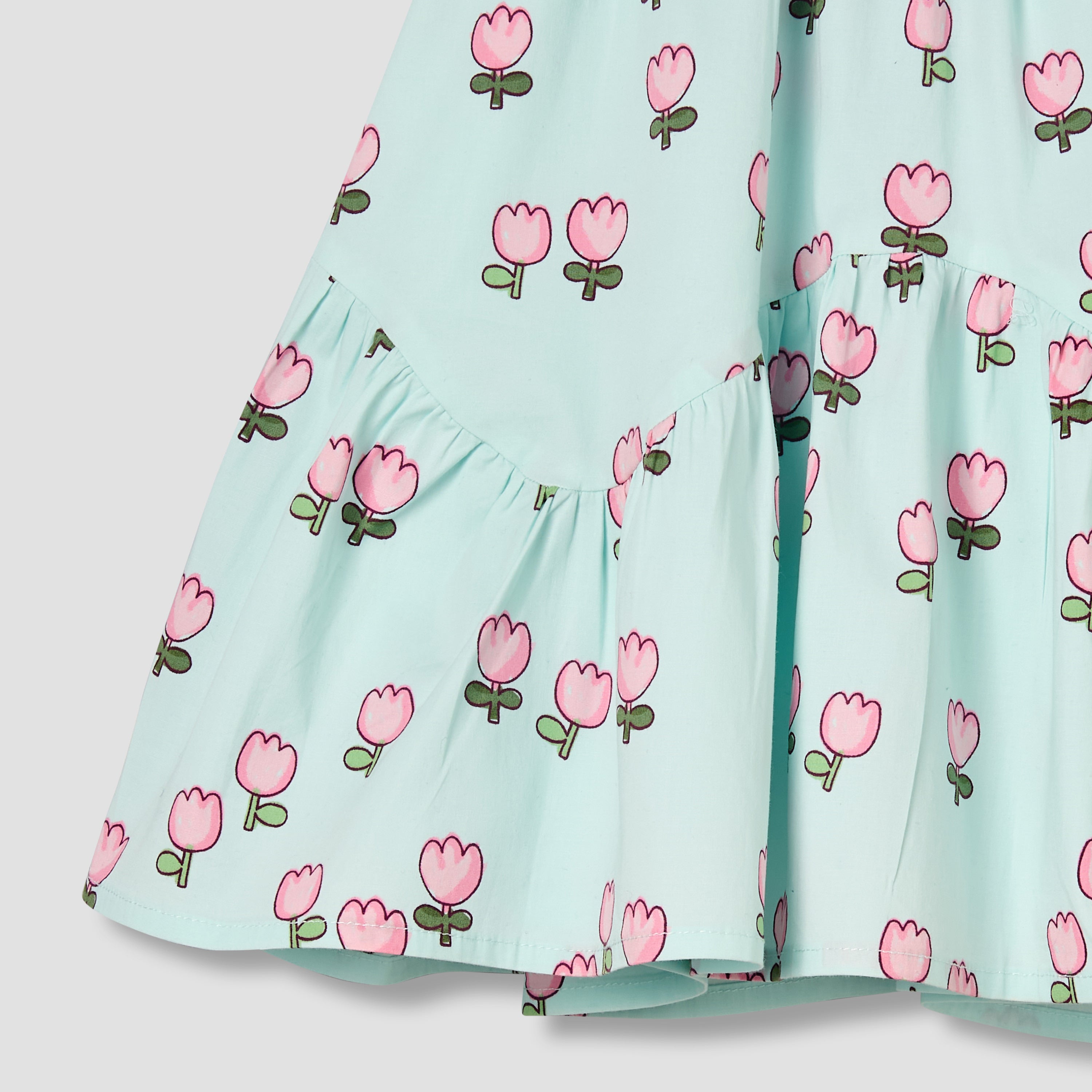 Juniors Round Neck Short Sleeves Dress with Bloomers