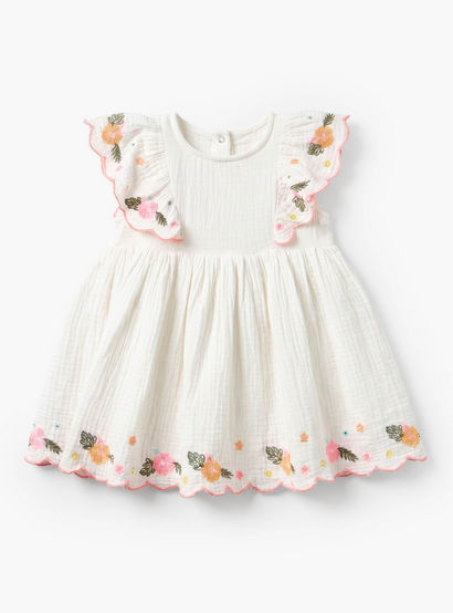 Juniors Round Neck Sleeveless Knee Length Dress with Bloomers-baby-girls-clothing-dressesandjumpsuits-image-2