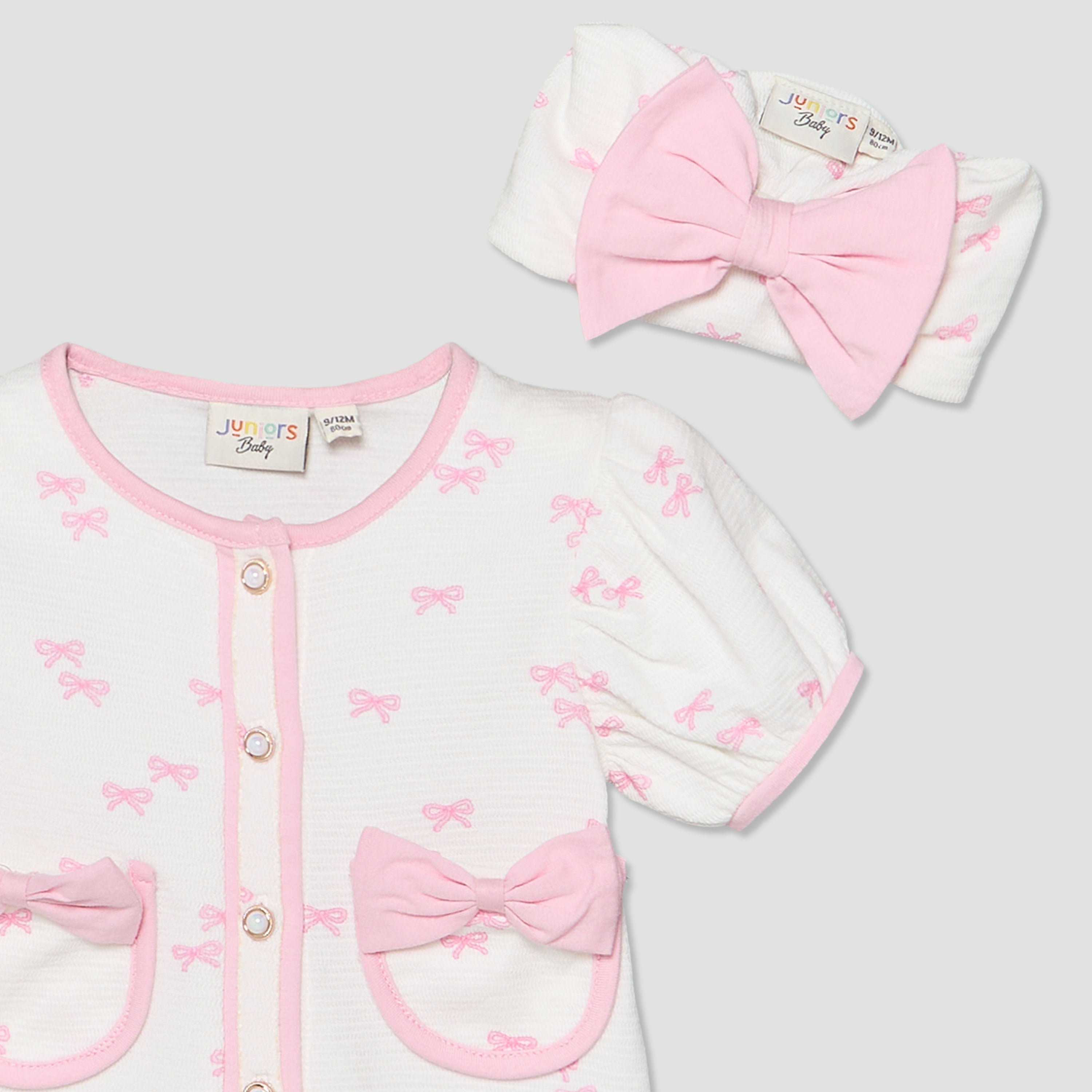 Set of 3 Juniors Clothing Gift Set with Bow Print